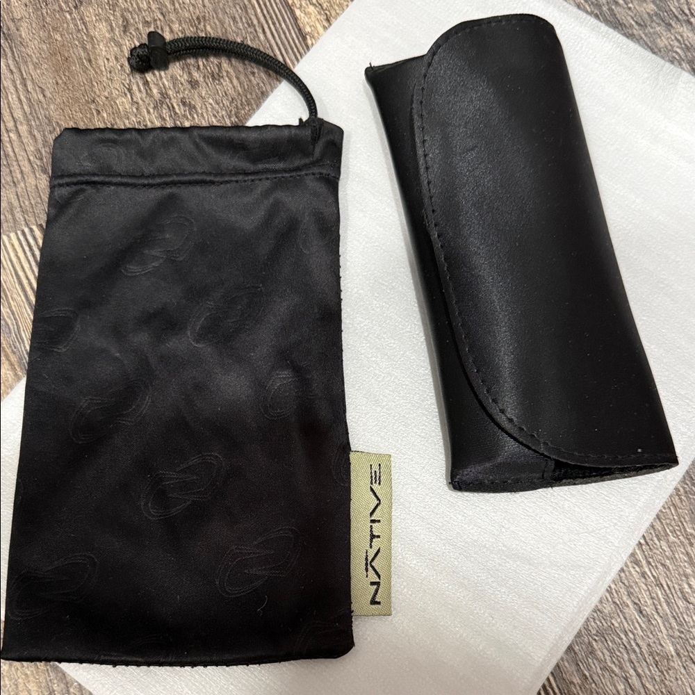 Native Black Glasses Case and Pouch Set